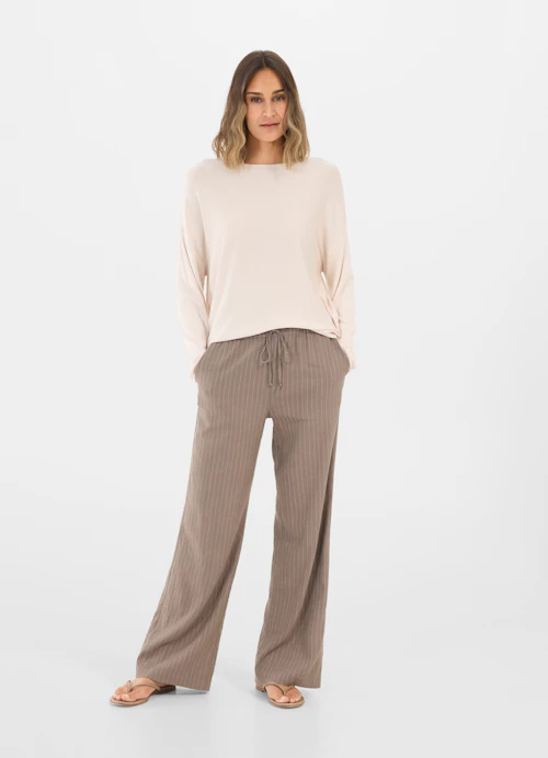 Coupe Casual Fit Pantalons Pantalon en lin fungi