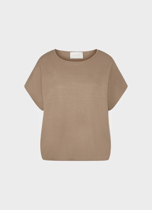Casual Fit Strick Cashmere Blend - Pullover fungi