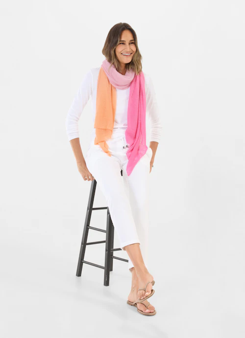 Coupe Regular Fit Maille Foulard begonia pink