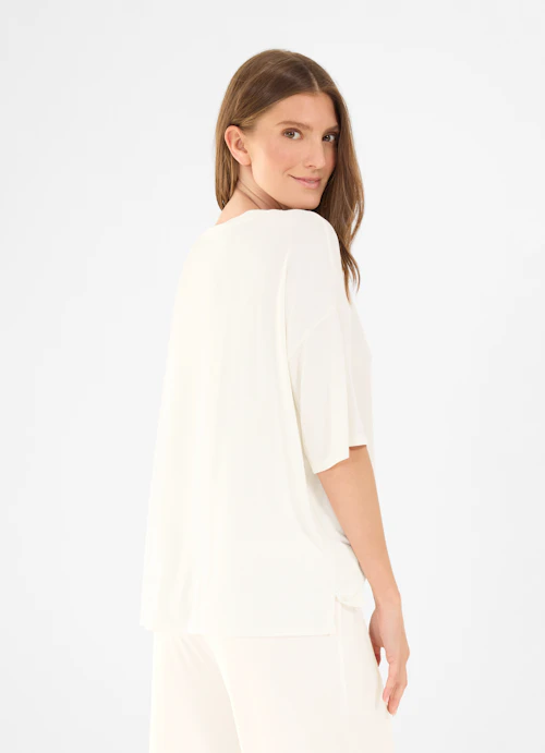 Casual Fit T-shirts Nightwear - T-shirt eggshell