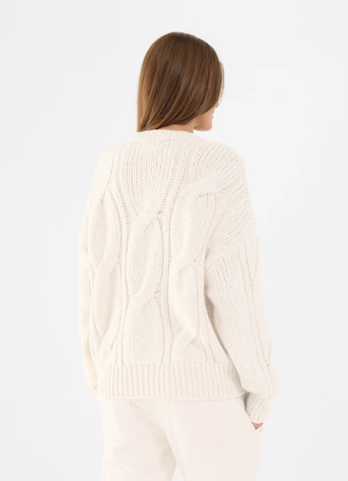 Casual Fit Strick Strick - Pullover eggshell