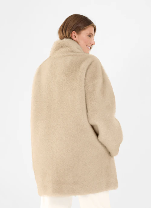 Casual Fit Jacken Faux Fur - Wendejacke almond milk