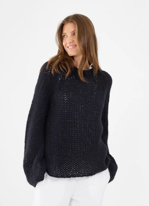 Casual Fit Strick Strick - Pullover navy