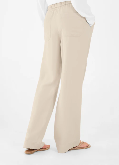 Casual Fit Hosen Twill - Hose light sand