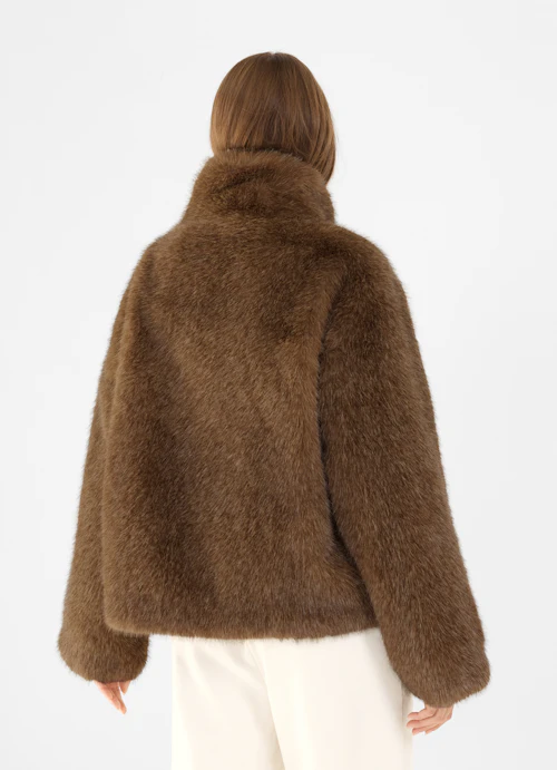 Oversized Fit Jacken Faux Fur - Jacke croissant