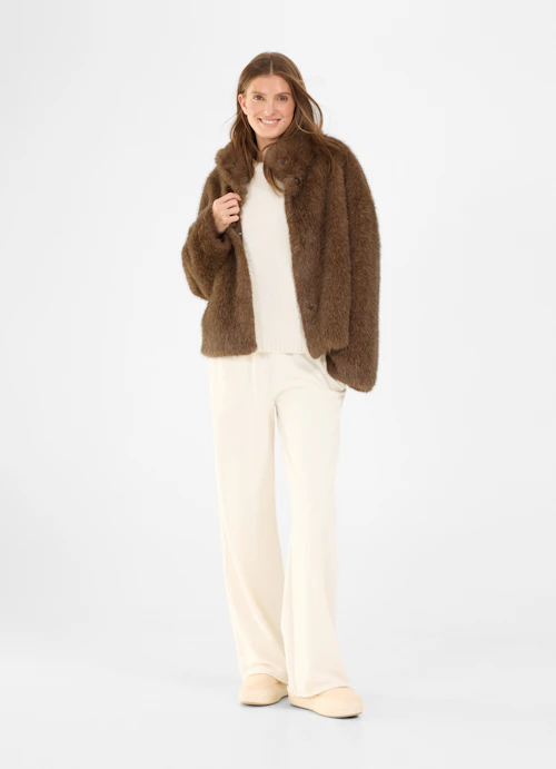 Oversized Fit Jacken Faux Fur - Jacke croissant