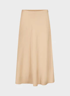 Medium Length Skirts Satin skirt croissant