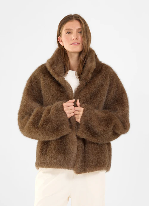 Oversized Fit Jacken Faux Fur - Jacke croissant