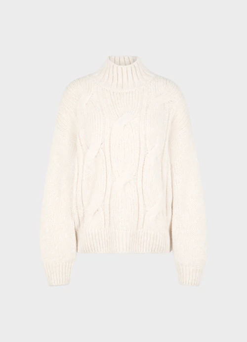 Casual Fit Strick Strick - Rollkragenpullover eggshell