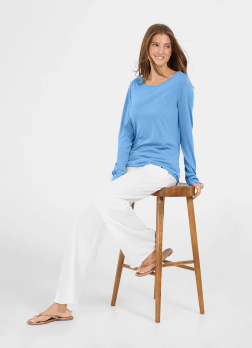 Slim Fit Longsleeves Longsleeve dutch blue