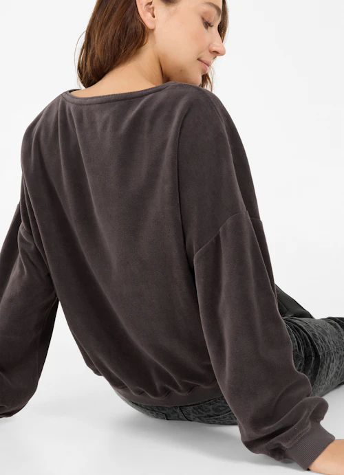 Loose Fit Sweatshirts Samt - Sweater anthra