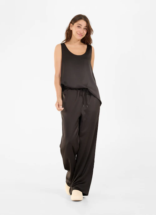 Loose Fit Tops Satin - Top anthra