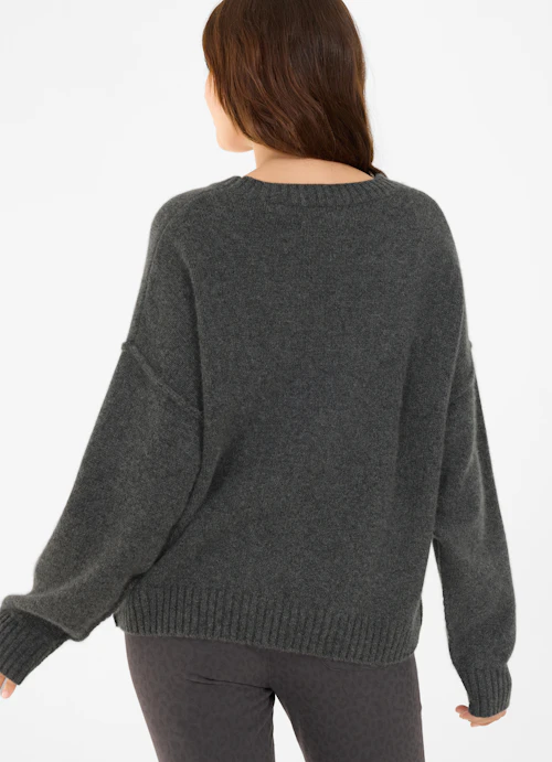 Casual Fit Knitwear Cashmere sweater anthra.mel.
