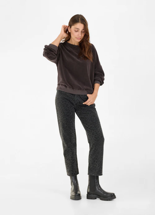 Loose Fit Sweatshirts Samt - Sweater anthra