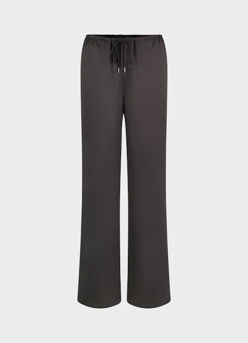 Wide Leg Hosen Satin - Hose anthra