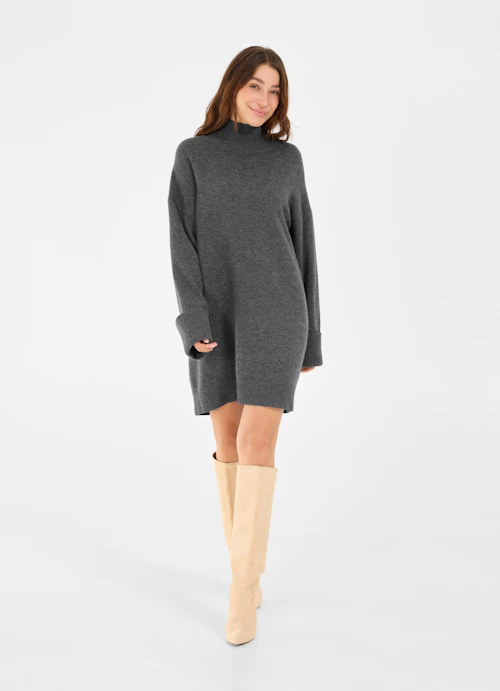 Casual Fit Knitwear Cashmere Blend Dress anthra.mel.