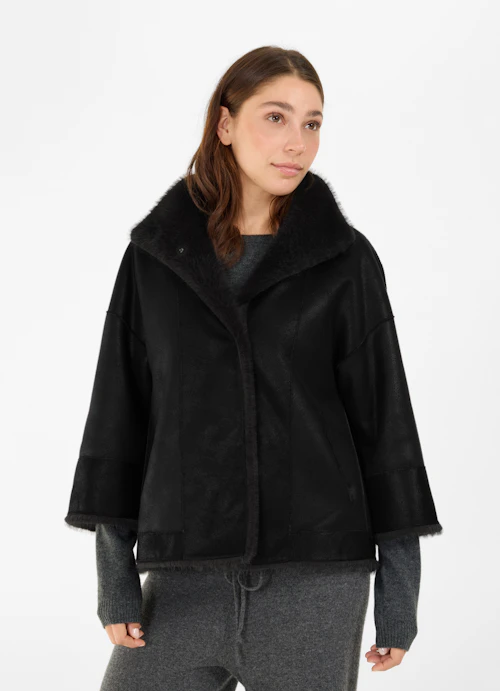 Loose Fit Jackets Faux Fur - Reversible Jacket anthra