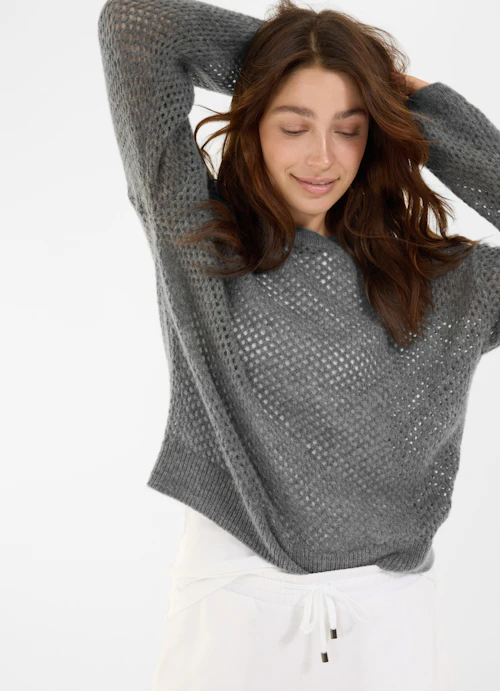 Casual Fit Knitwear Knit sweater steel grey mel.