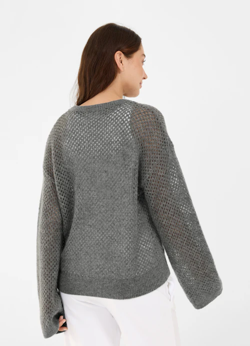 Casual Fit Knitwear Knit sweater steel grey mel.