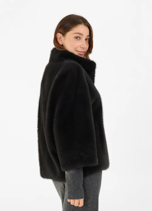 Loose Fit Jackets Faux Fur - Reversible Jacket anthra