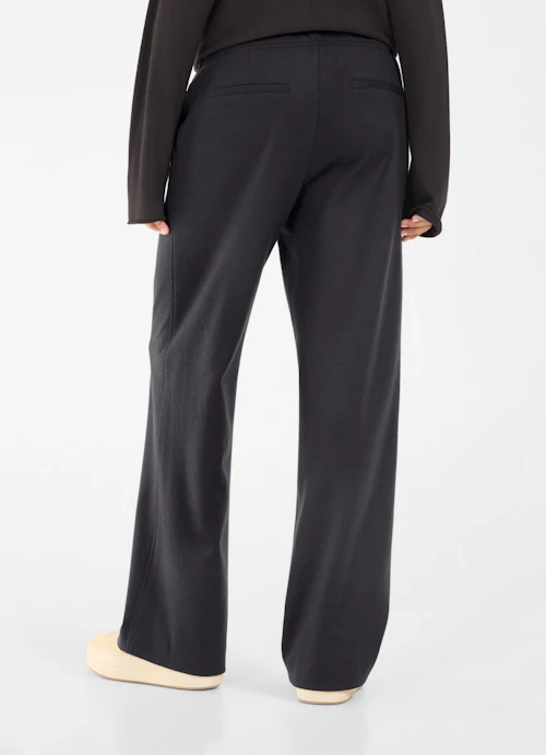 Wide Leg Hosen Flannel - Hose anthra
