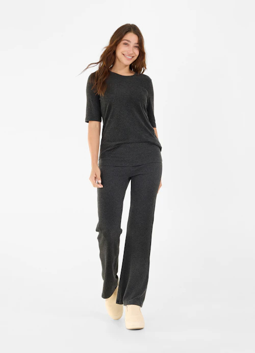Leggings Athleisure Jersey Modal - Flared Leggings anthra.mel.