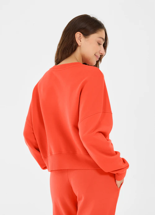 Oversized Fit Sweatshirts Sweater cherry tomato