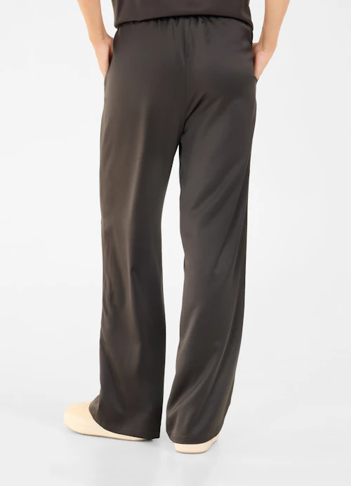 Wide Leg Hosen Satin - Hose anthra