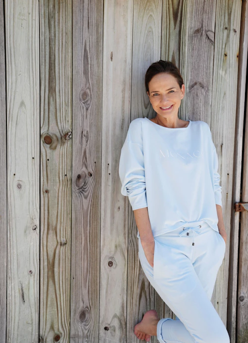 Coupe Loose Fit Sweat-shirts Pull en polaire légère skylight blue