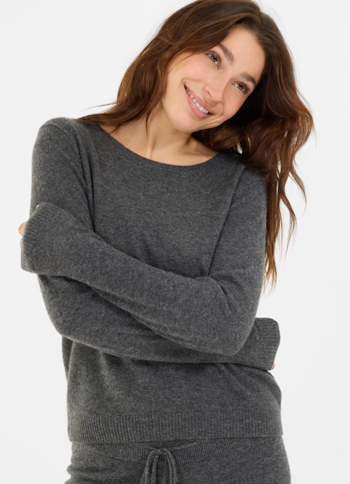 Slim Fit Knitwear Cashmere Blend - Sweater anthra.mel.