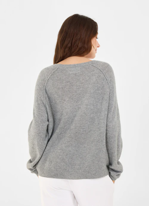 Regular Fit Knitwear Cashmere sweater steel grey mel.
