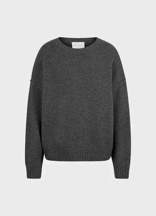 Casual Fit Knitwear Cashmere sweater anthra.mel.