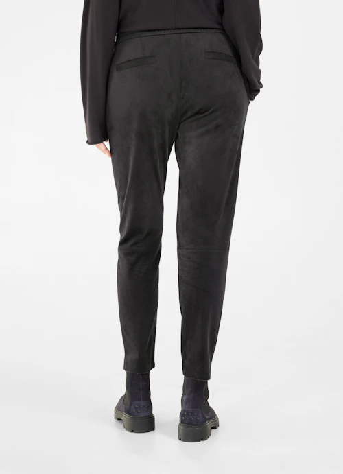 Regular Fit Hosen Tech Velours - Hose anthra