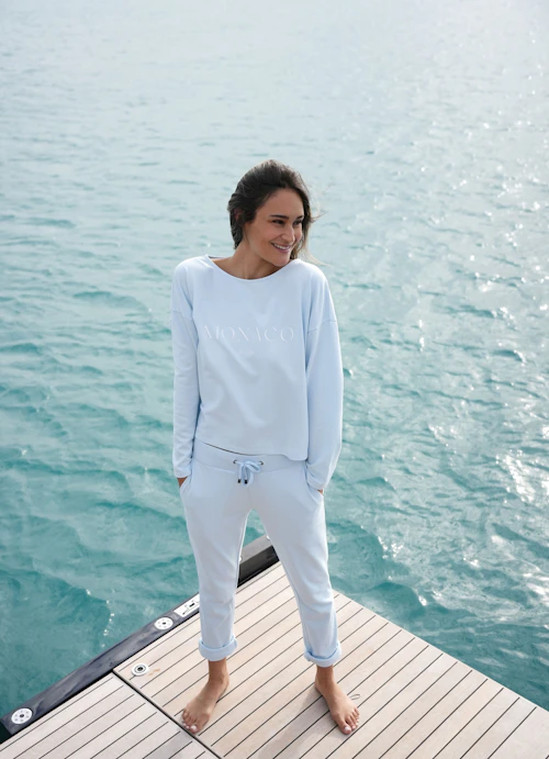 Coupe Loose Fit Pantalon de jogging Pantalon de survêtement en polaire légère skylight blue