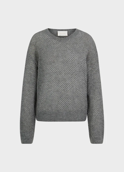 Casual Fit Knitwear Knit sweater steel grey mel.