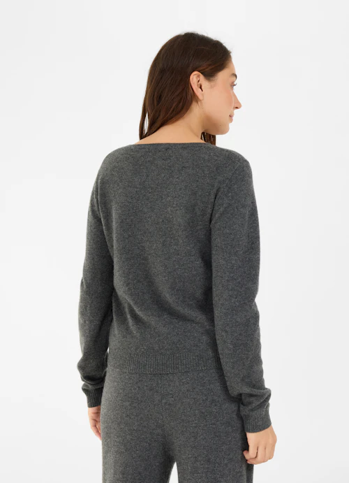 Slim Fit Knitwear Cashmere Blend - Sweater anthra.mel.