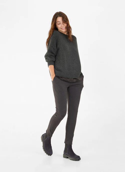 Casual Fit Knitwear Cashmere sweater anthra.mel.