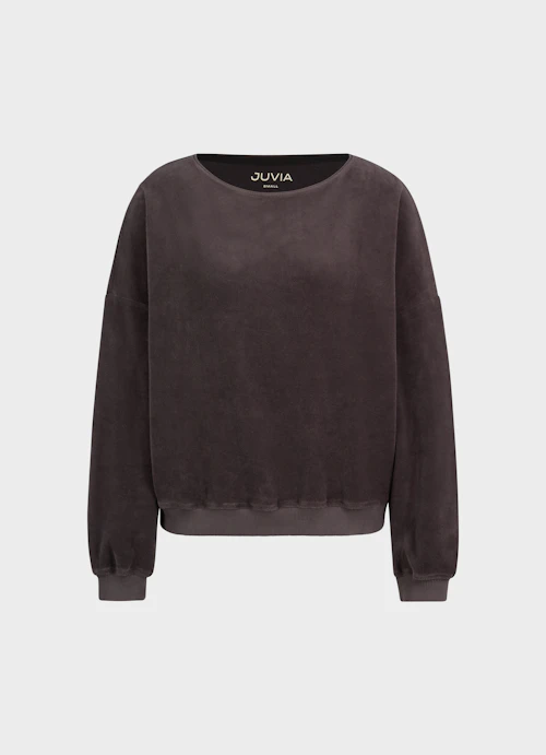 Loose Fit Sweatshirts Samt - Sweater anthra