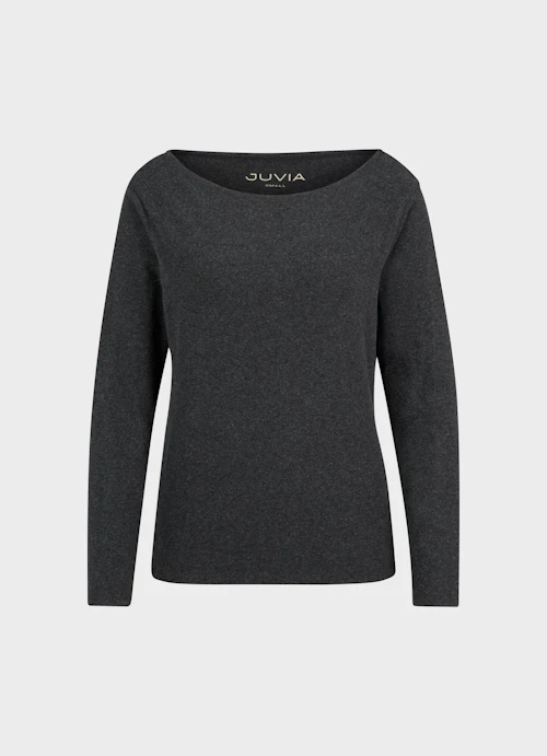 Regular Fit Long sleeve tops Jersey Modal - Longsleeve anthra.mel.