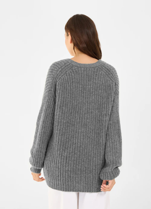 Casual Fit Knitwear Knit cardigan steel grey mel.