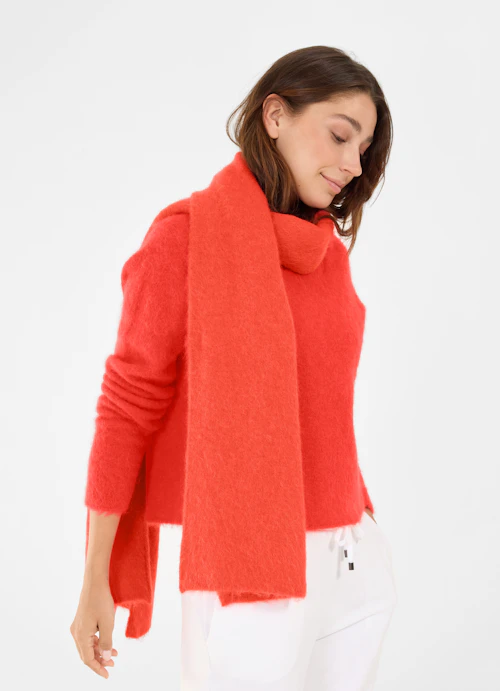 Regular Fit Knitwear Knitted scarf cherry tomato