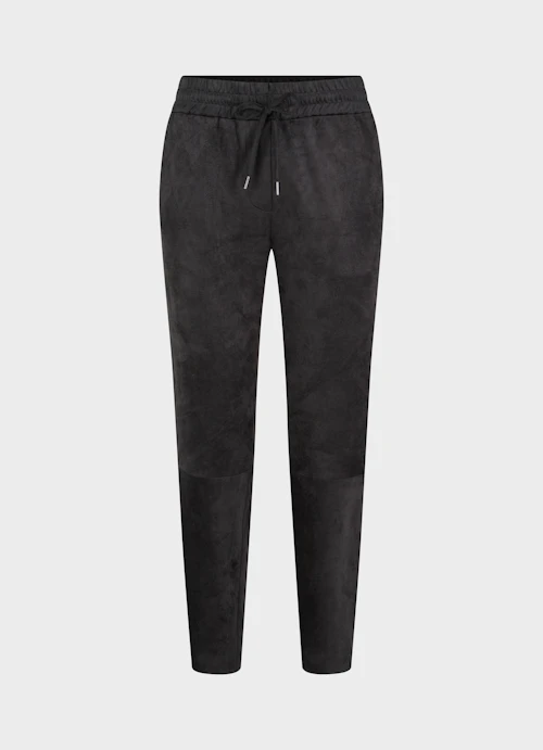 Regular Fit Hosen Tech Velours - Hose anthra
