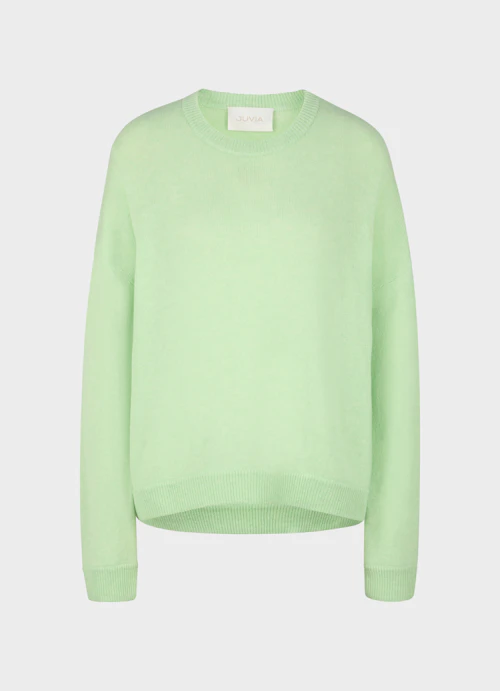 Casual Fit Knitwear Cashmere sweater apple green mel.