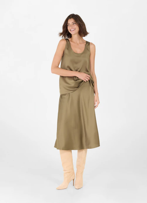 Medium Fit Skirts Satin skirt burnt olive