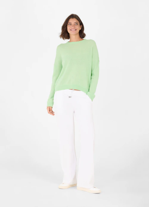 Casual Fit Knitwear Cashmere sweater apple green mel.