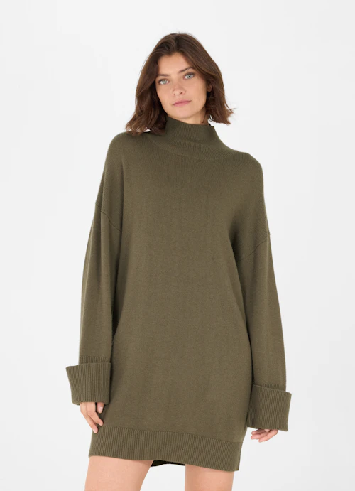 Casual Fit Knitwear Cashmere Blend Dress burnt olive