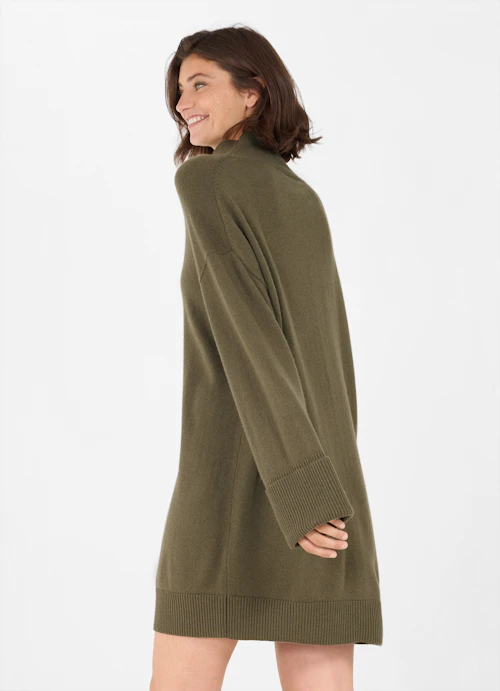 Casual Fit Knitwear Cashmere Blend Dress burnt olive
