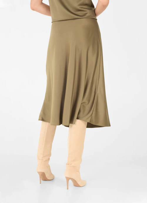 Medium Fit Skirts Satin skirt burnt olive