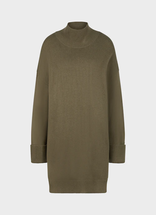 Casual Fit Knitwear Cashmere Blend Dress burnt olive