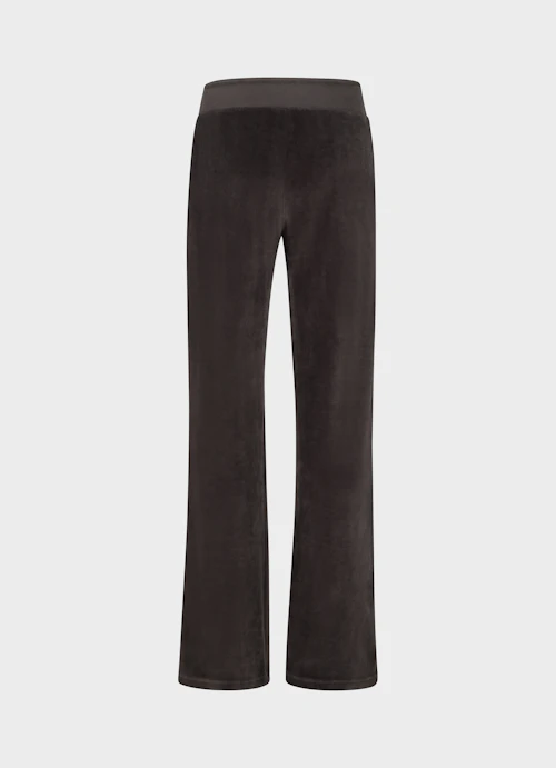 Wide Leg Sweatpants Samt - Sweatpants anthra